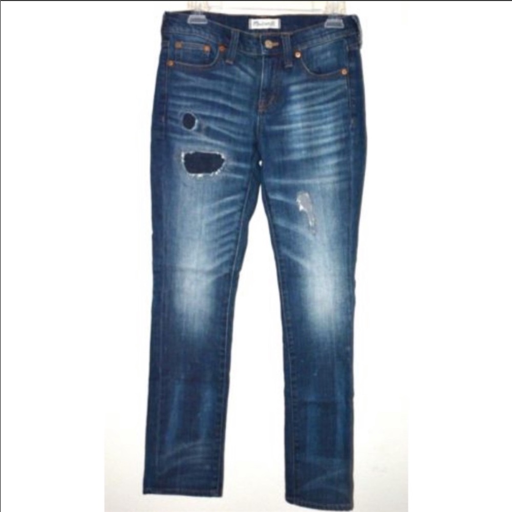 Madewell Slim Boyjean Patchwork Midrise Jeans 24